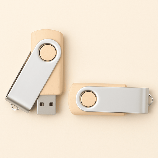 Ahşap Döner Kapaklı USB Bellek - 64 GB