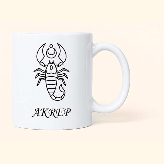 Akrep Burcu Baskılı Porselen Kupa – 300ml