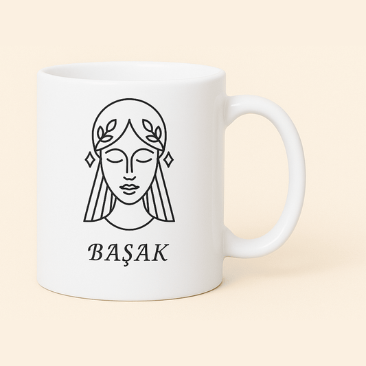 Başak Burcu Baskılı Porselen Kupa – 300ml