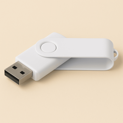 Renkli Metal Döner Başlıklı USB Bellek - 16 GB