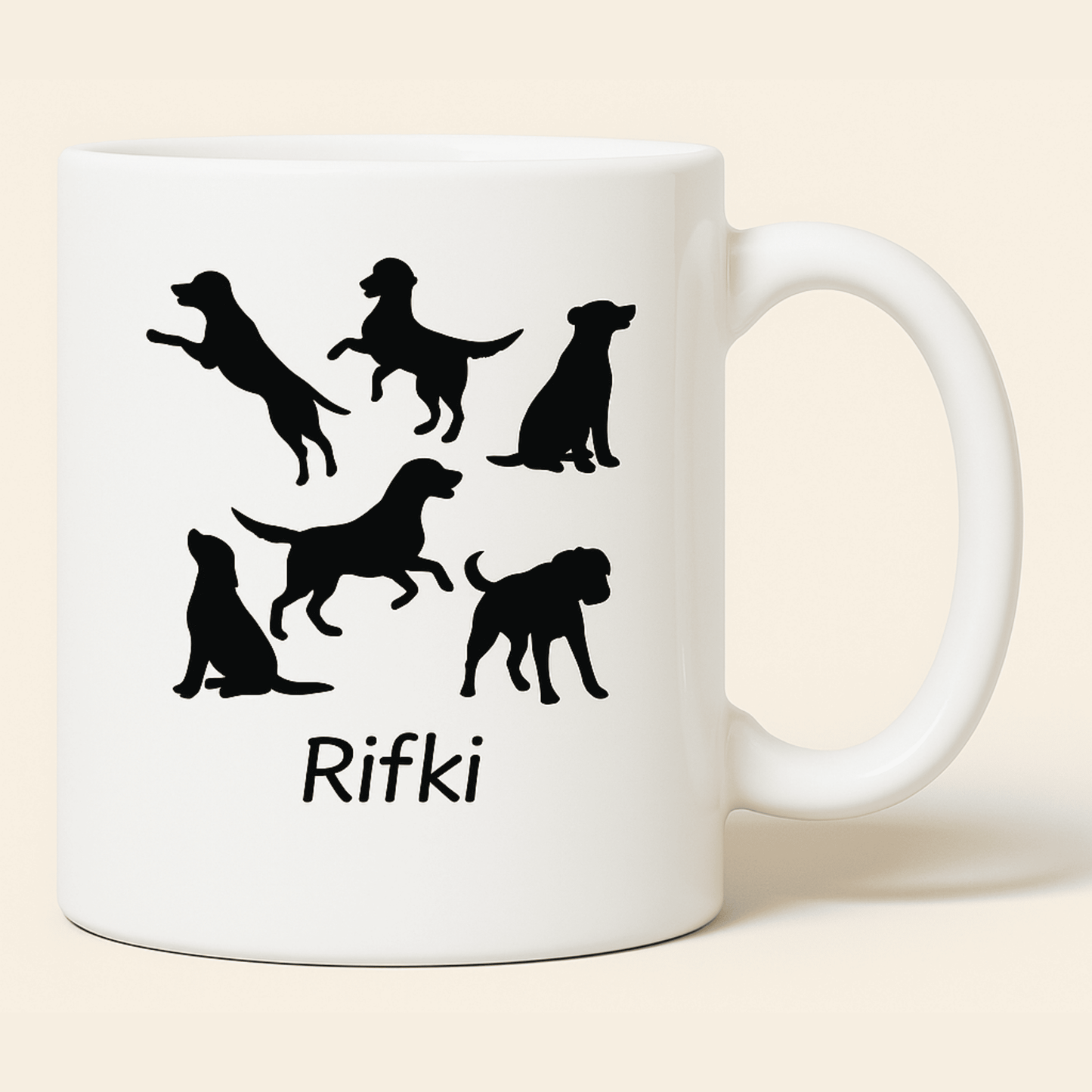 İsme Özel Köpek Tasarımlı Porselen Kupa – 300ml
