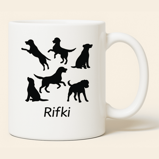 İsme Özel Köpek Tasarımlı Porselen Kupa – 300ml
