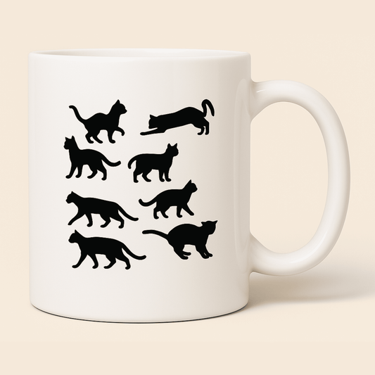 Kedi Tasarımlı Porselen Kupa – 300ml