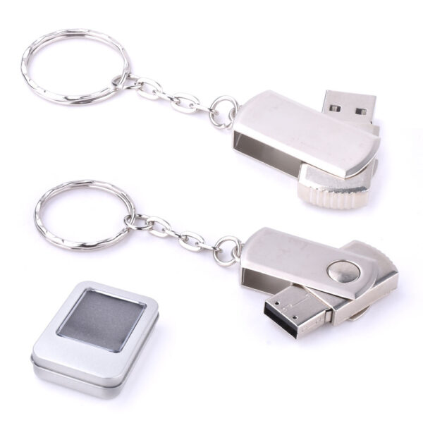 TRM172631 - 64GB Döner Kapaklı Metal Anahtarlık USB Bellek