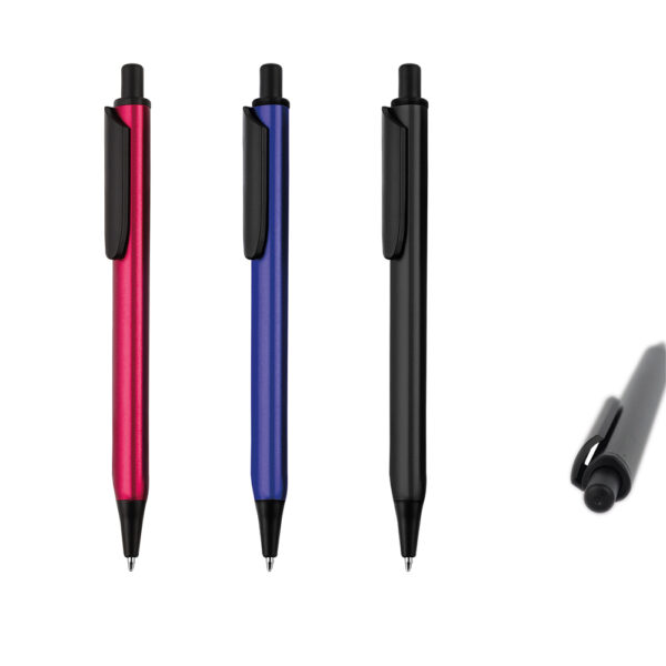 TRM112151 - Şık Metal Gövdeli Mavi Mürekkepli Tükenmez Kalem