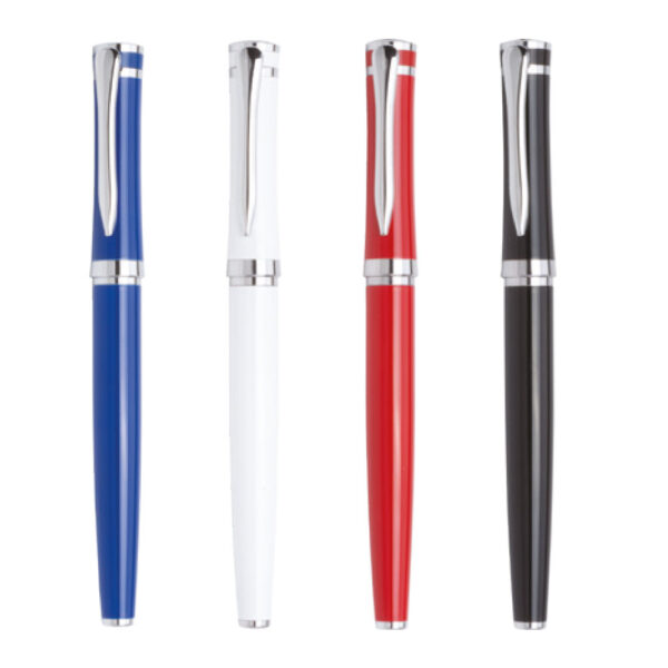 TRM112231 - Prestijli Metal Gövdeli Mavi Mürekkepli Roller Kalem