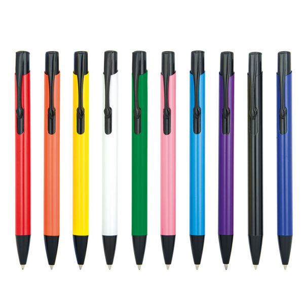 TRM112621 - Zarif Metal Gövdeli Mavi Mürekkepli Tükenmez Kalem