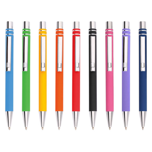 TRM114021 - Rubber Kaplamalı Metal Tükenmez Kalem