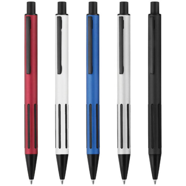 TRM114121 - Modern Metal Gövdeli Mavi Mürekkepli Tükenmez Kalem