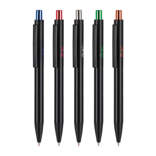 TRM114241 - Renkli Lazer Kazıma Detaylı Metal Tükenmez Kalem