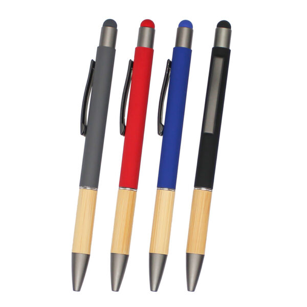 TRM114841 - Touchpen Özellikli Doğal Bambu Gövdeli Kalem